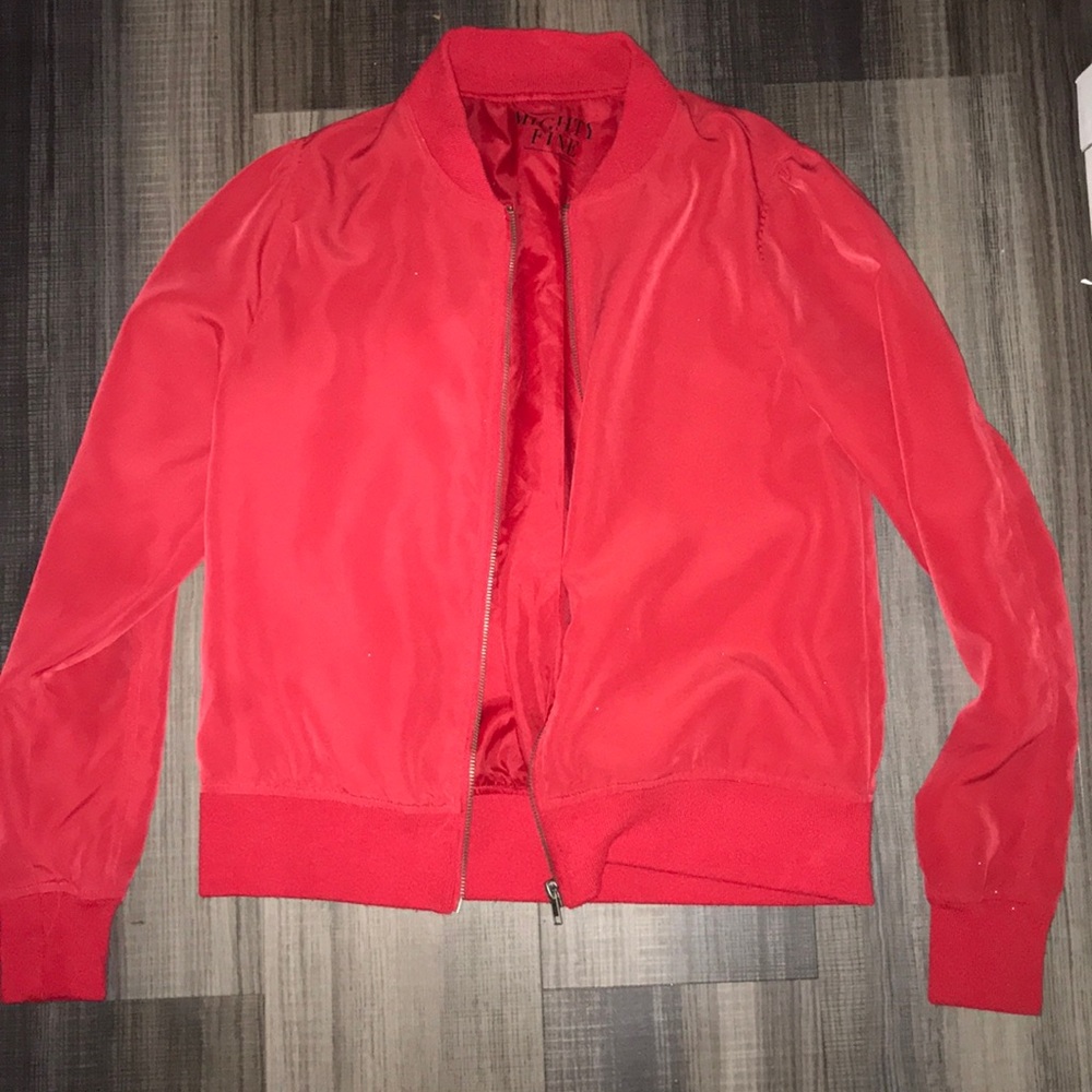 Red zip up Jacket
